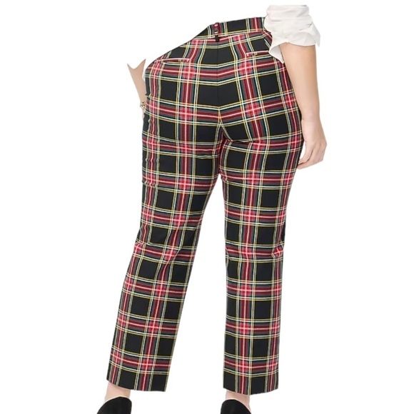 J. CREW Kallie Stewart Tartan Plaid Pant Christmas Holiday Size 8 NEW - Picture 5 of 11
